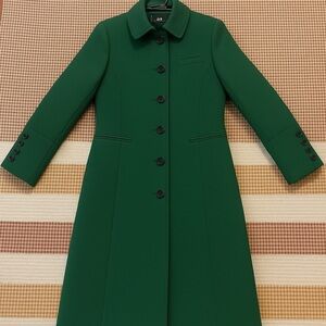 J.Crew Lady Day Coat – Italian Double-Cloth Wool – Thinsulate- Green – Size 6P